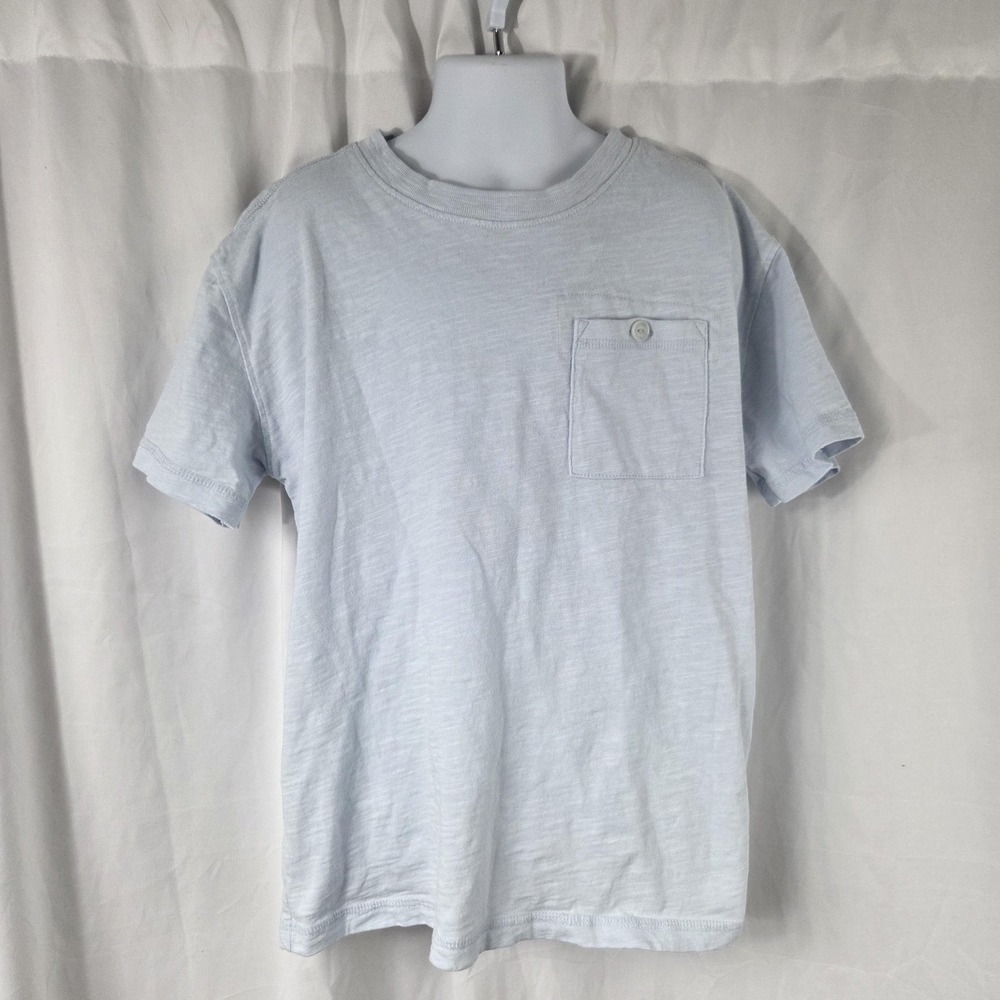 Old Navy Shirt Kids 8 Blue Tagless Pocket Crew Neck Basic Tee T-Shirt Top